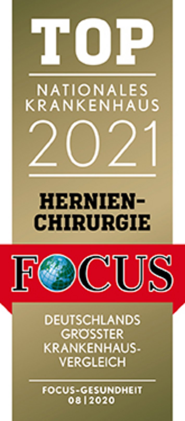 FOCUS-Magazin 2021: Top Nationales Krankenhaus Hernienchirurgie