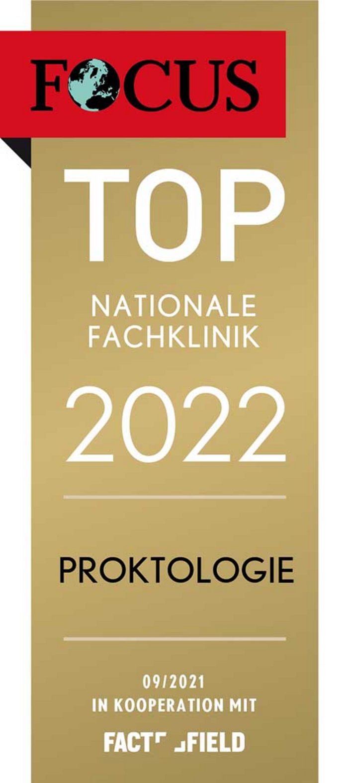 FOCUS Top Nationale Fachklinik 2022 für Proktologie