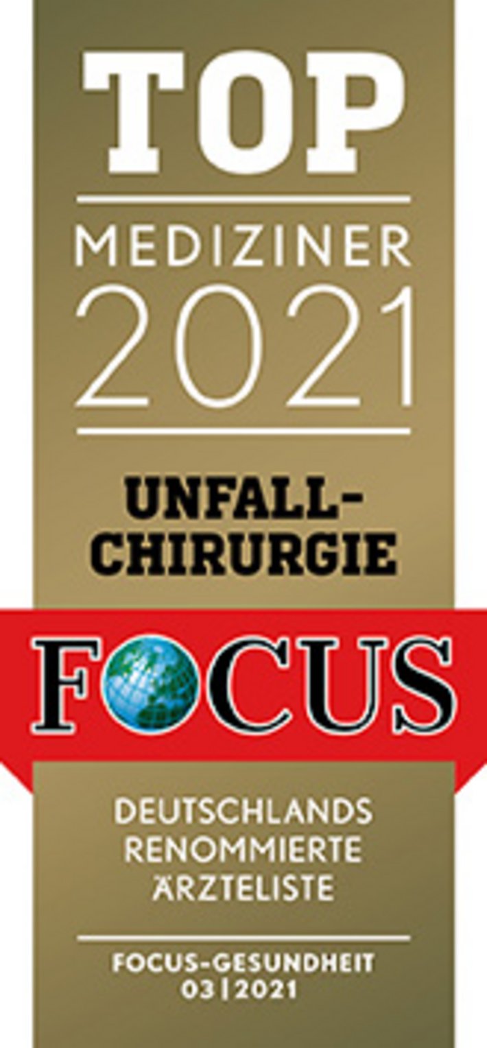 FOCUS-Magazin 2021: TOP Mediziner für Unfallchirurgie Prof. Dr. Bernd Füchtmeier am Krankenhaus Barmherzige Brüder Regensburg
