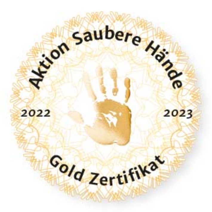 Aktion Saubere Hände Zertifikat Gold 2022
