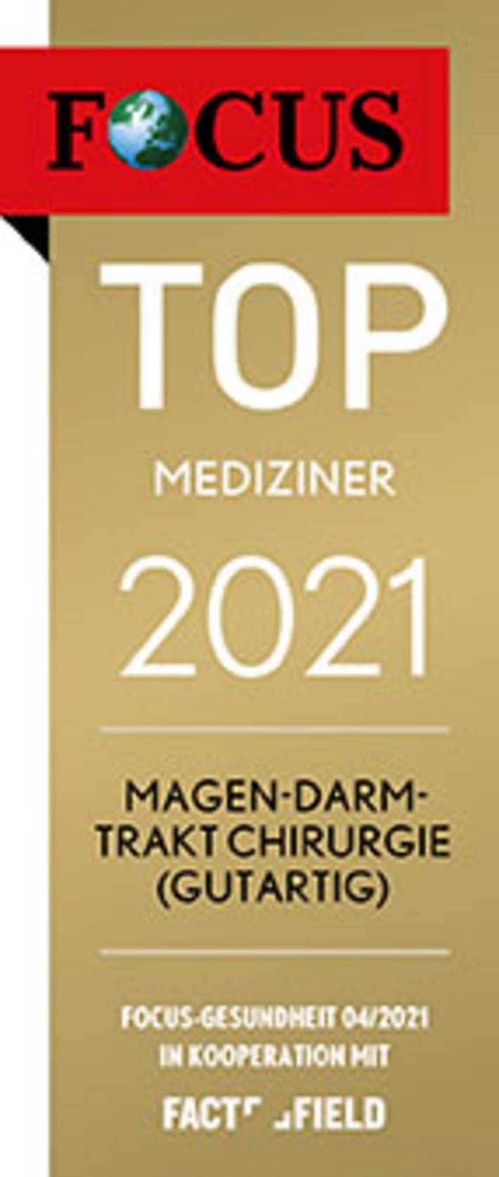 Prof. Dr. Dr. h.c. Pompiliu Piso am Krankenhaus Barmherzige Brüder Regensburg ist FOCUS Top Mediziner 2021 für Magen-Darm-Trakt Chirurgie (gutartig). 